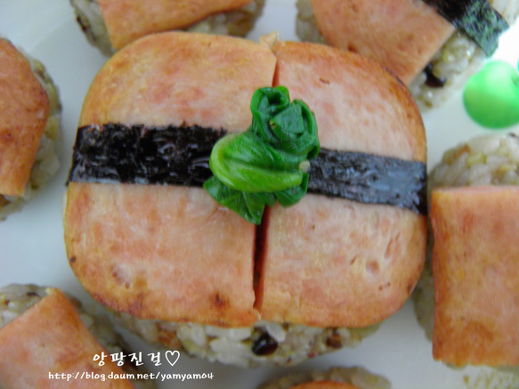 남은잡채를 활용한 스팸잡채주먹밥~