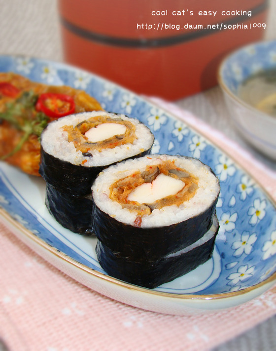 맛있는 김치전이 김밥을 만나면<나들이에 좋은 별미김밥>^^