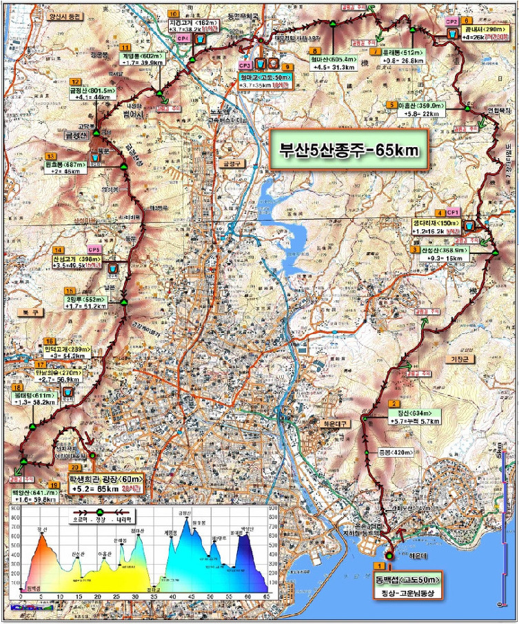 부산 5산종주 자료
