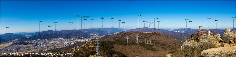 부산 금정산 조망도