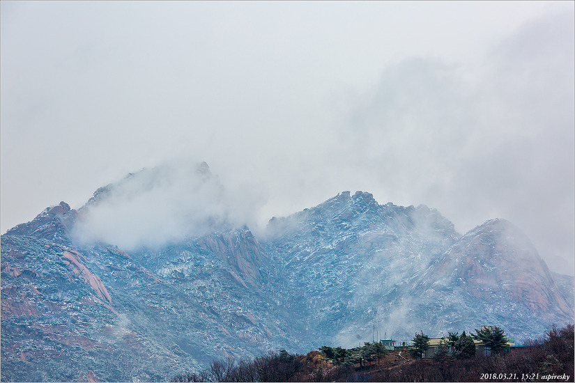 삼각산에 눈 날린 날(2018.03.21)